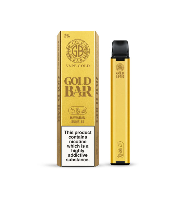 Hawaiian Sunrise Gold Bar Disposable Vape Box of 10