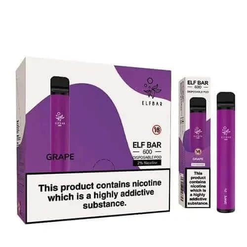 Grape Elf Bar Disposable Vape Box of 10