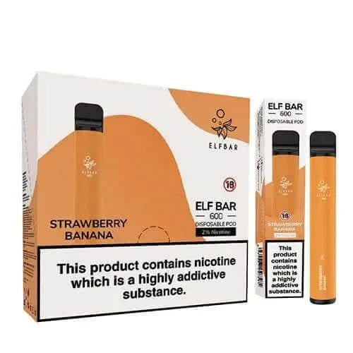 Strawberry Banana Elf Bar Disposable Vape Box of 10