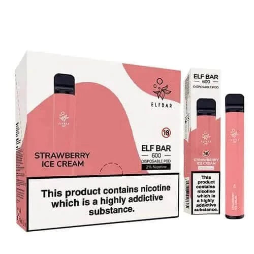 Strawberry Ice Cream Elf Bar Disposable Vape Box of 10